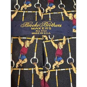 Brooks Brothers‎ Makers Silk Tie Gymnastics Olympic Rings Novelty USA